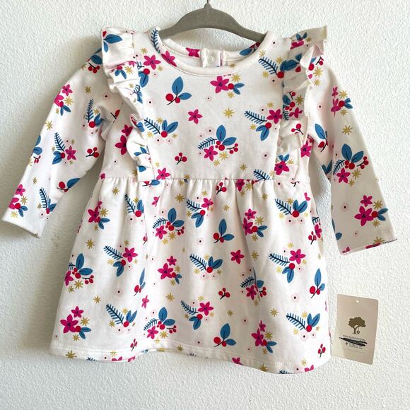 Tucker + Tate Multicolor Floral Ruffle Long Sleeve Dress Baby Girl 6 months - Picture 1 of 6